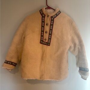 Vintage Scandi Jacket with Embroidered Trim